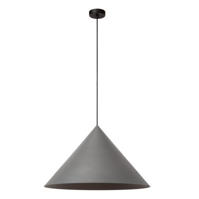 Lucide SPITZE - Pendant light - Ø 60 cm - 1xE27 - Grey - Vibes